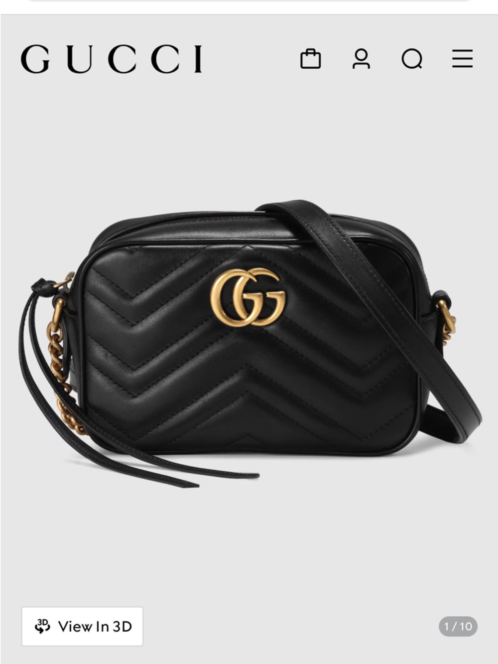 Gucci GG Marmont Mini Camera Bag - Black
